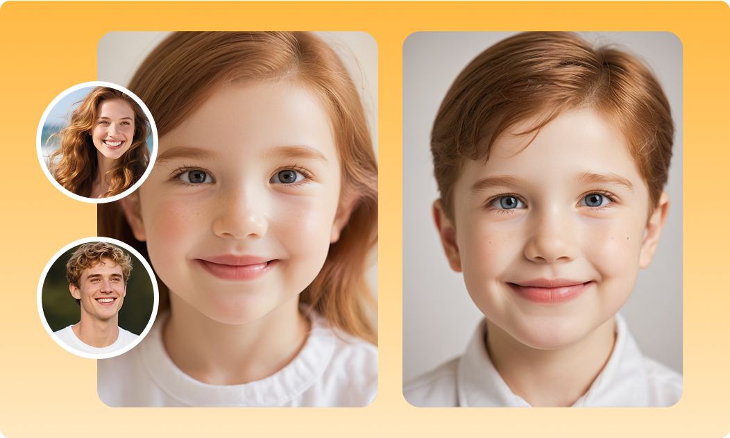 AI baby generator showing realistic baby faces